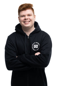 Griffith unisex zip hoodie black